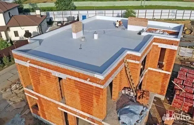 Кровля из пвх мембраны на коттедже
